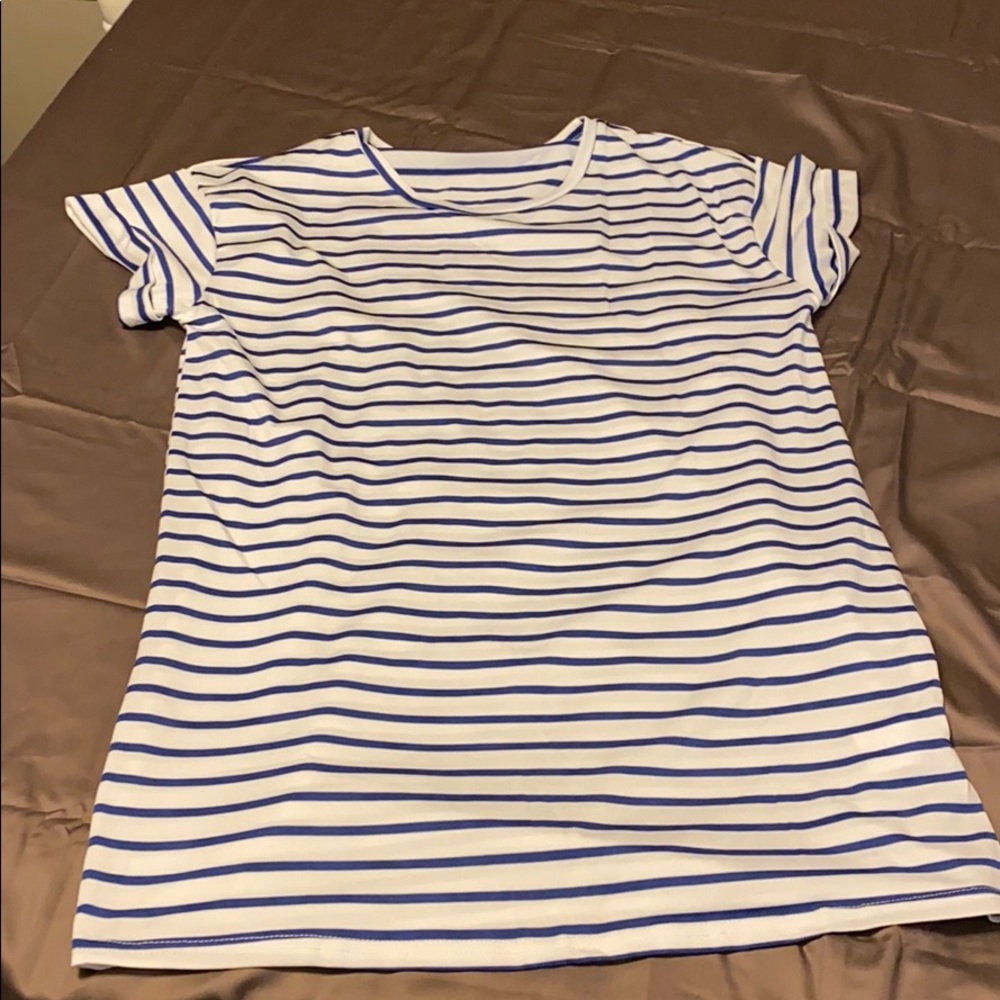 Navy and white Tshirt dress